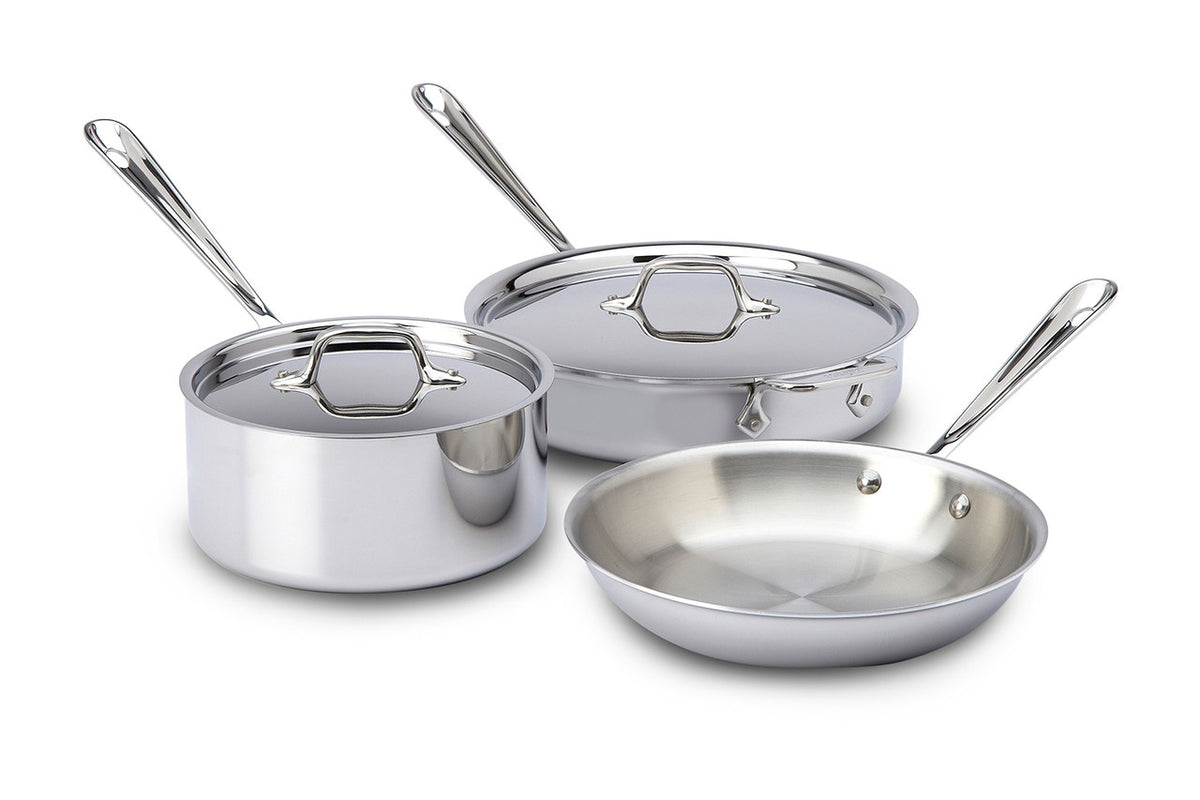 All-Clad d3 Stainless 5-Piece Starter Cookware Set