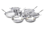 All-Clad D3 Stainless 14-Piece Cookware Set with Straight Sides