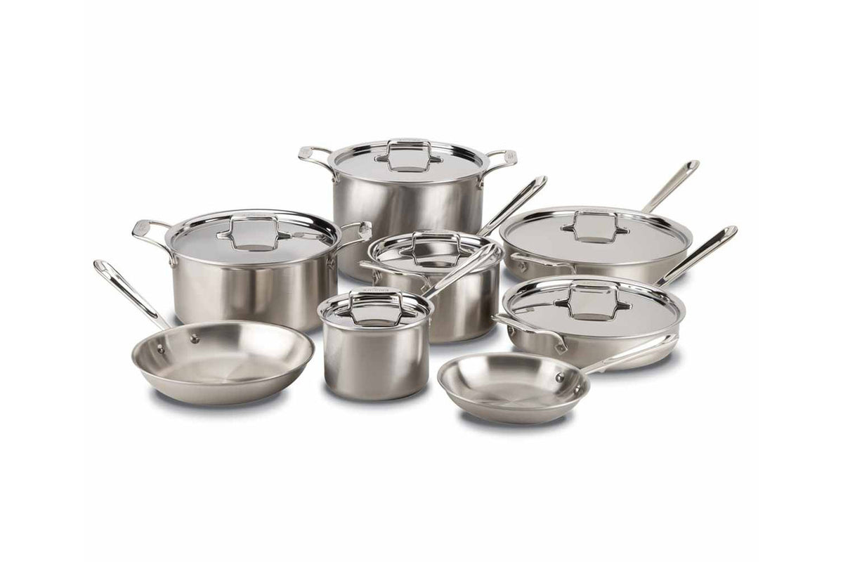 All-Clad d5 Brushed Stainless 14-Piece Cookware Set