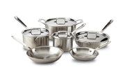 All-Clad d5 Brushed Stainless 10-Piece Cookware Set