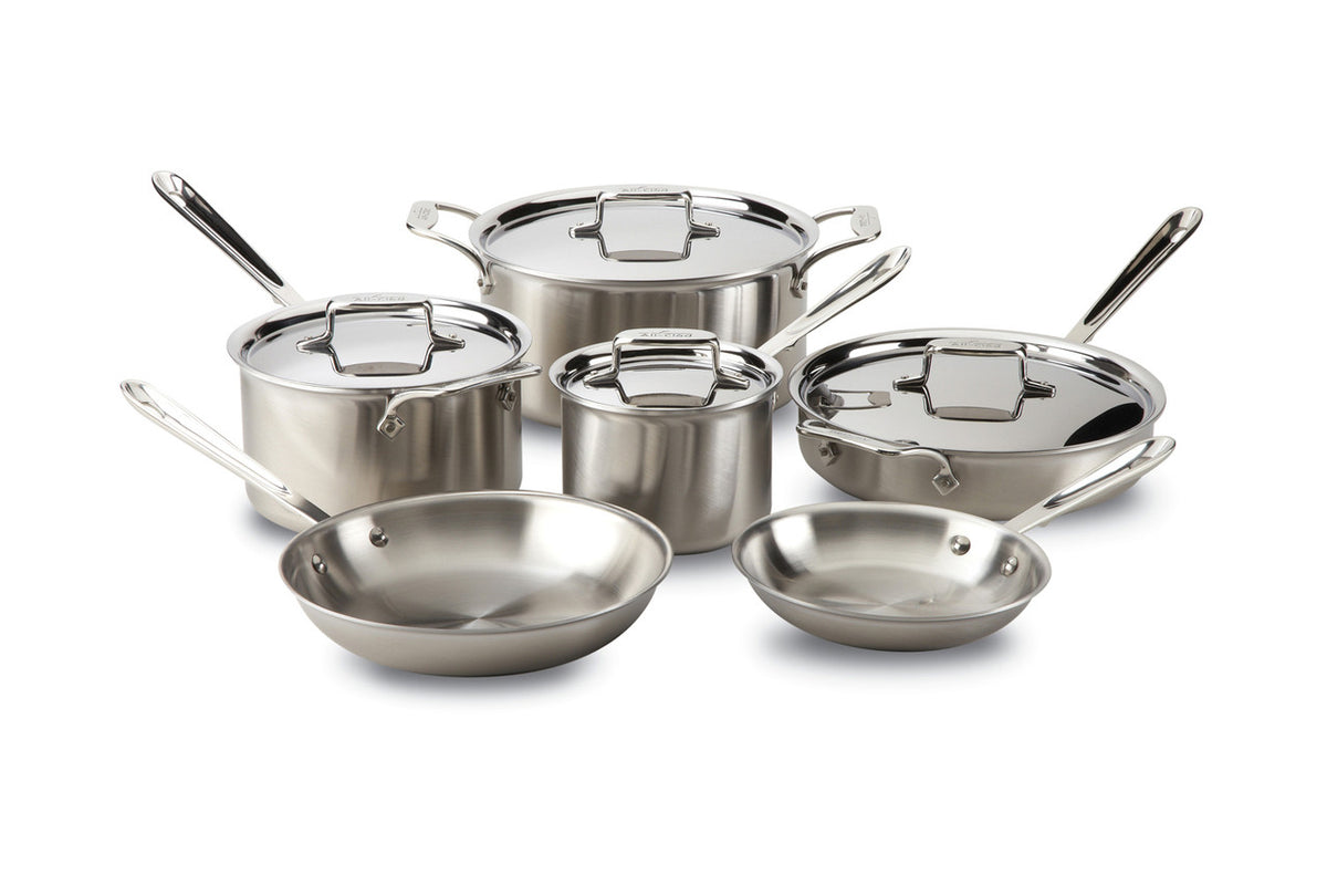 All-Clad d5 Brushed Stainless 10-Piece Cookware Set