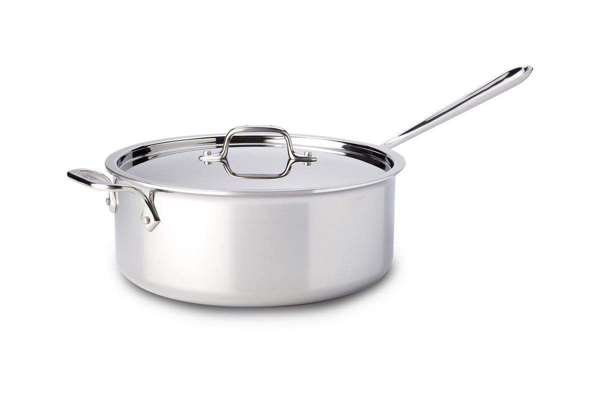 All-Clad d3 Stainless 6 Quart Deep Saute Pot