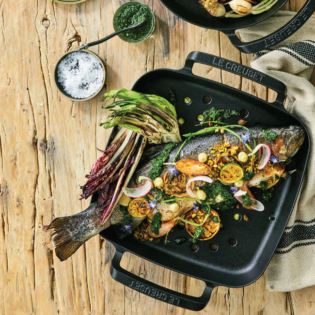 Le Creuset Alpine Outdoor Collection 12 inch Square Grill Basket
