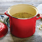 Le Creuset Enamel on Steel Stockpots with Stainless Steel Knobs - Cerise