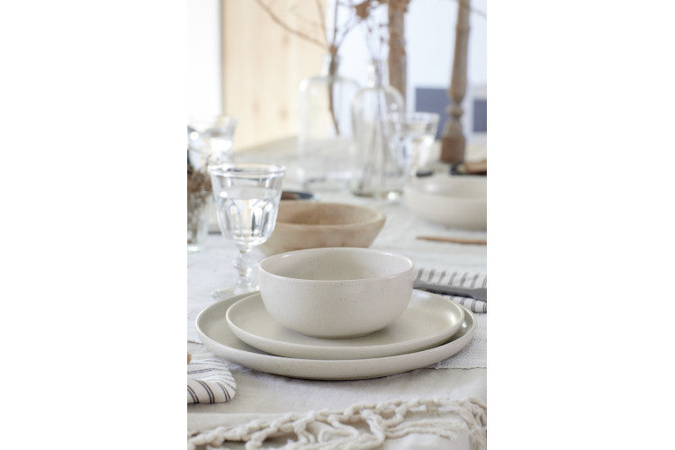 Casafina Pacifica 12 Piece Dinnerware Set With Cereal Bowl - Vanilla