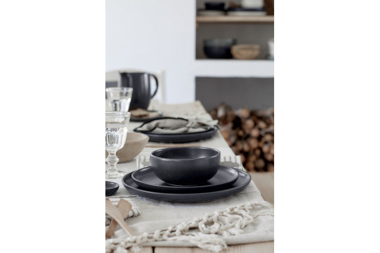 Casafina Pacifica 12 Piece Dinnerware Set With Cereal Bowl - Seed Grey
