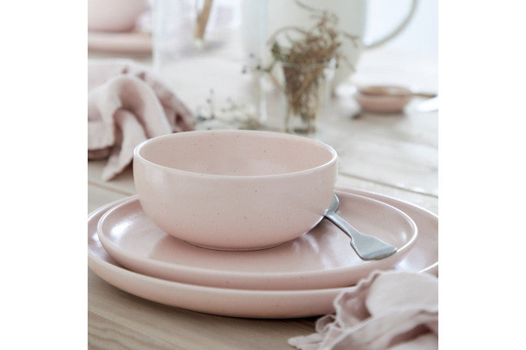 Casafina Pacifica 12 Piece Dinnerware Set With Cereal Bowl - Marshmallow Rose