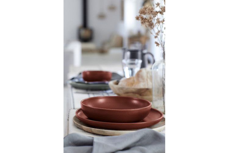 Casafina Pacifica 12 Piece Dinnerware Set With Pasta Bowl - Cayenne