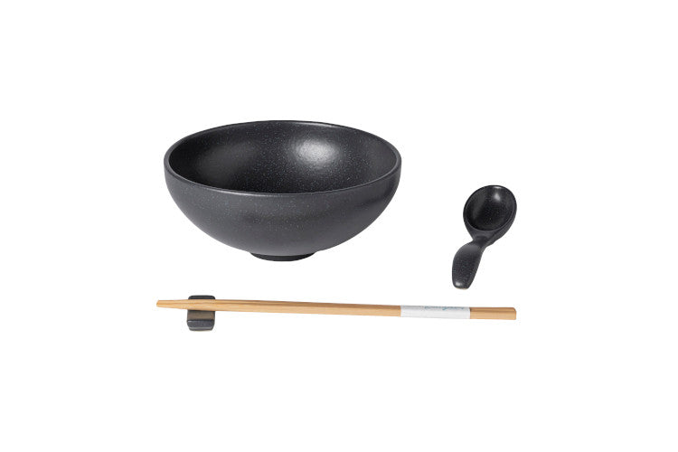 Casafina Pacifica Ramen Bowl Gift Set - Seed Grey