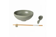Casafina Pacifica Ramen Bowl Gift Set - Artichoke Green