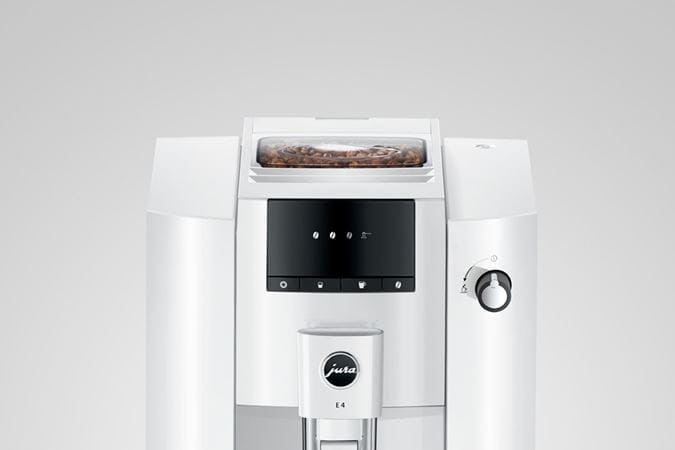 Jura E4 Automatic Coffee Machine - Piano White