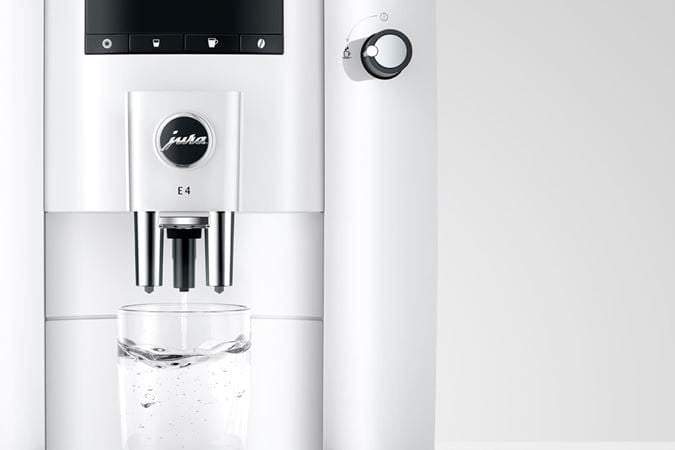 Jura E4 Automatic Coffee Machine - Piano White
