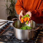 EATER + Heritage Steel Stainless Steel 8 qt. Stock Pot with Lid