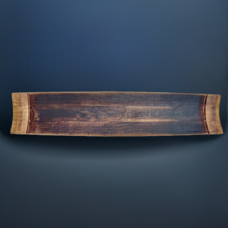 37 x 8.5 Inch Vintage Oak Wine Barrel Board