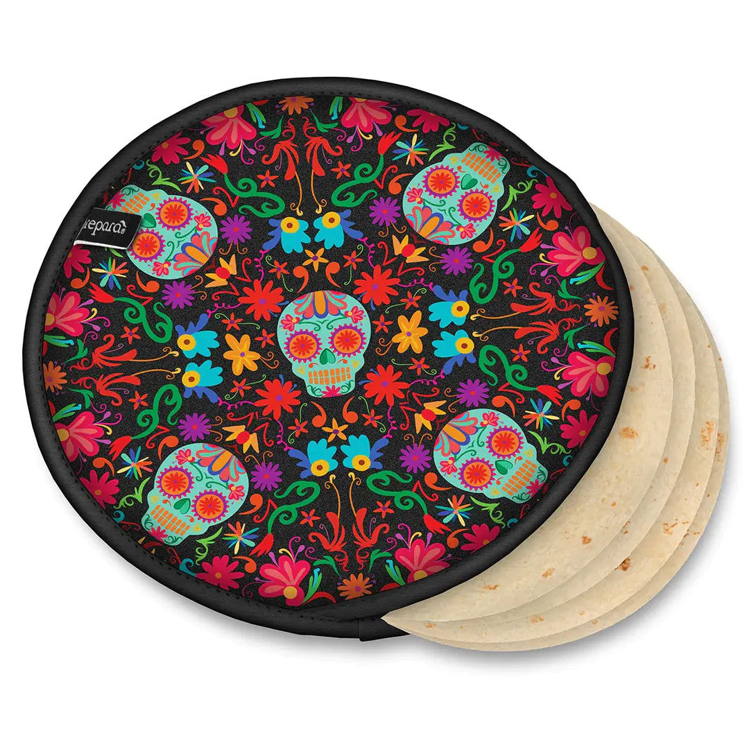 Prepara Day of the Dead Fabric Tortilla Warmer