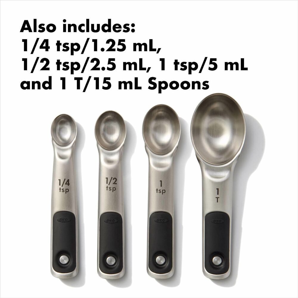 OXO Stainless Steel 8 Piece Measuring Cups & Spoons Set
