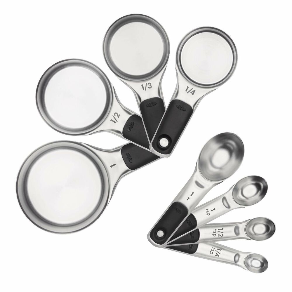 OXO Stainless Steel 8 Piece Measuring Cups & Spoons Set