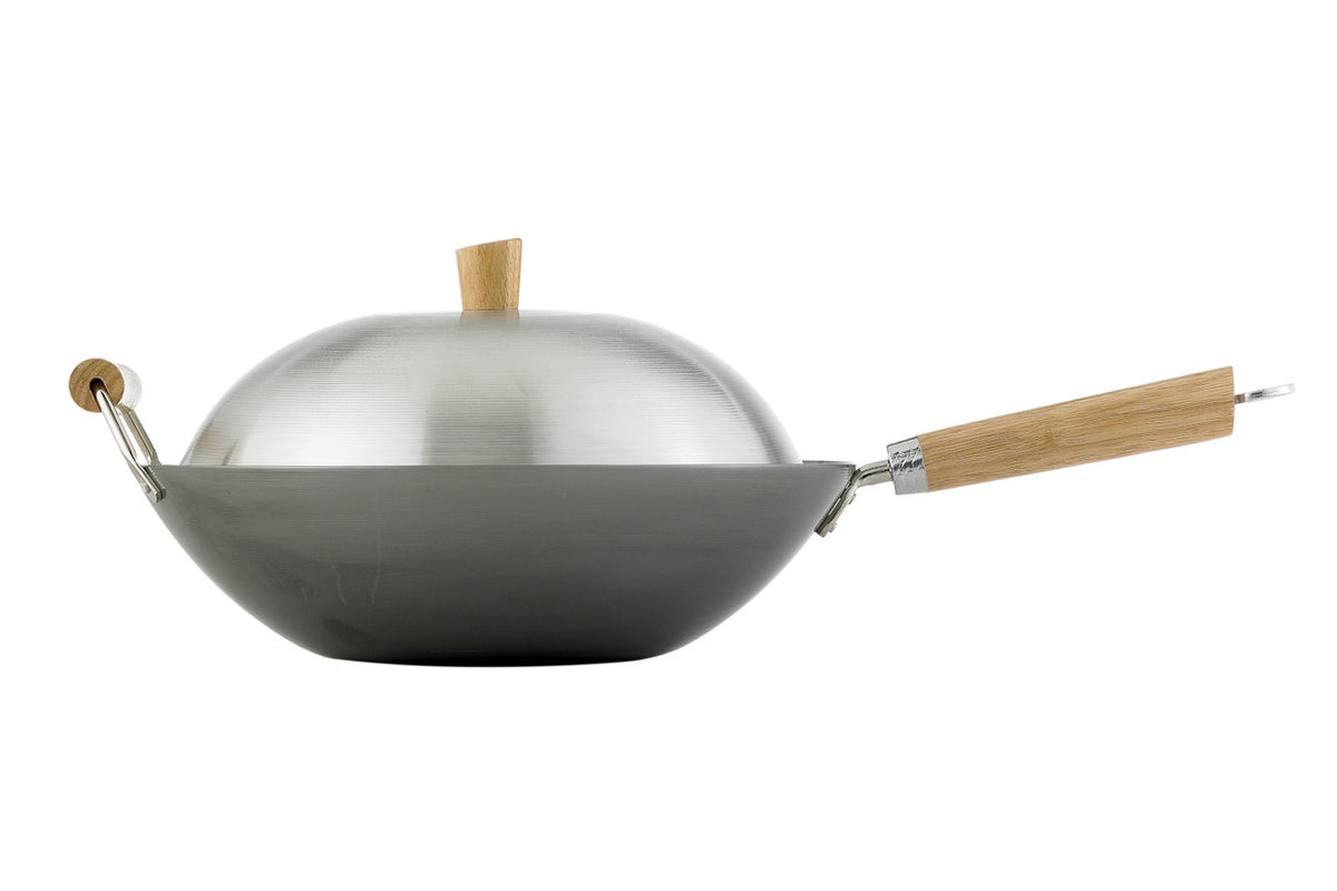 Helen Chen 4-Piece Carbon Steel Wok Set