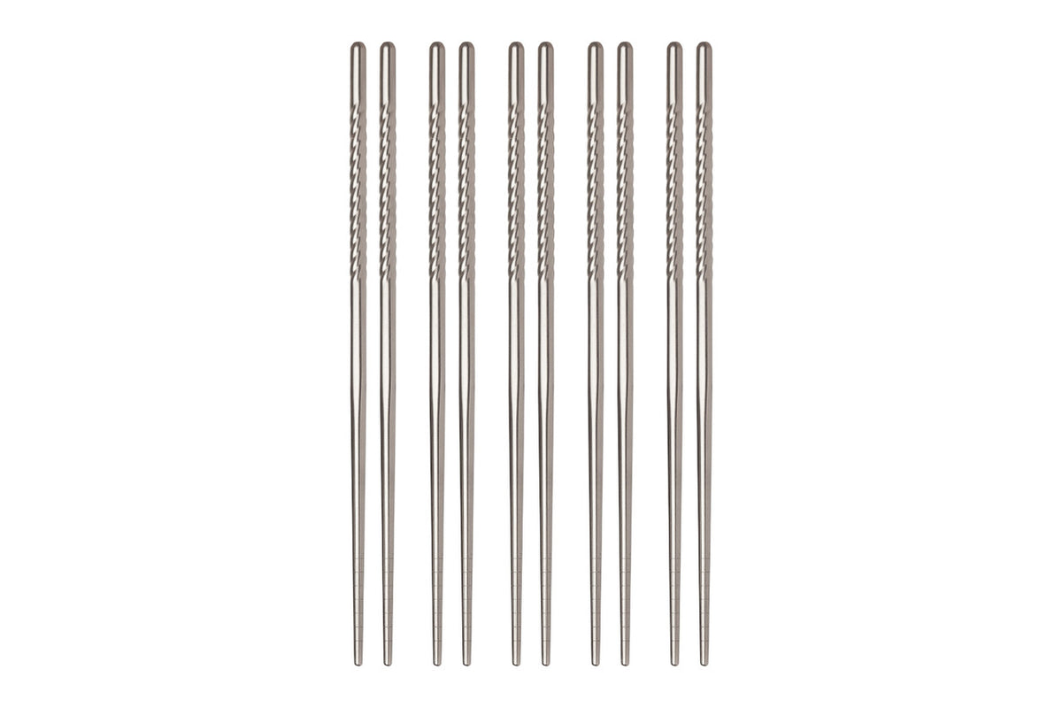 Helen's Asian Kitchen Stainless Steel Chopsticks - Set of 5