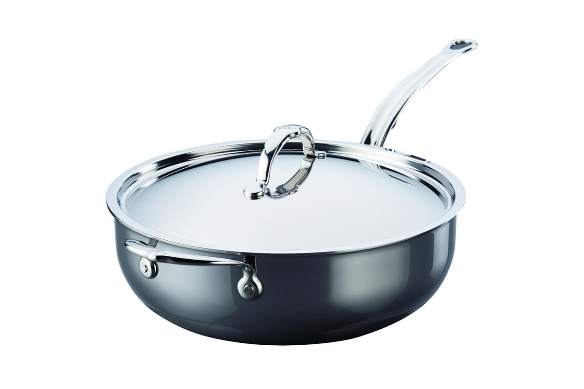 Hestan NanoBond Titanium Stainless Steel Essential Pans with Lid & Helper Handle