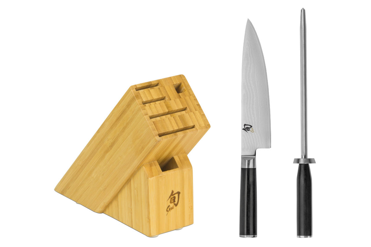 Shun Classic 2-Piece Build A Block Set w/ Bonus Honing Steel