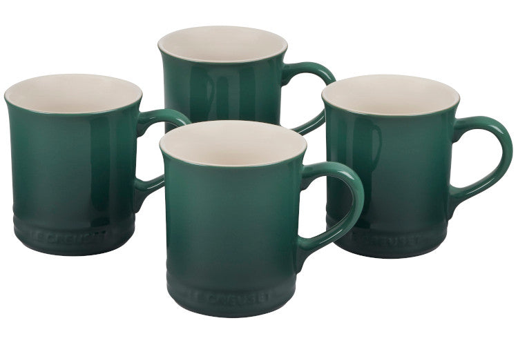 Le Creuset Stoneware Classic Set of (4) Coffee Mugs - Artichaut