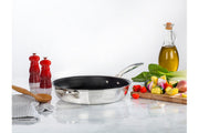 Le Creuset Premium Stainless Steel 12.5 inch Deep Nonstick Fry Pan with Helper Handle
