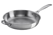 Le Creuset Premium Stainless Steel 12.5 inch Deep Fry Pan with Helper Handle
