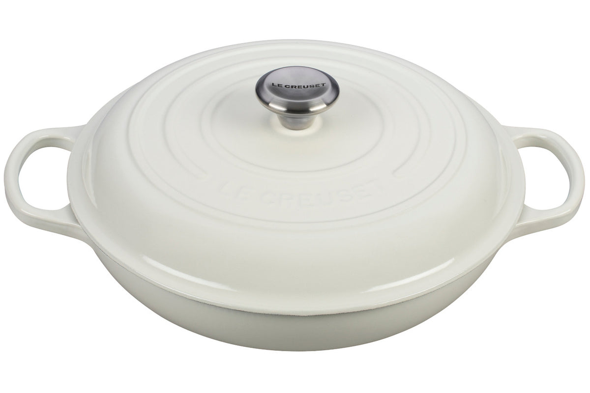 Le Creuset Signature Cast Iron Braisers - White