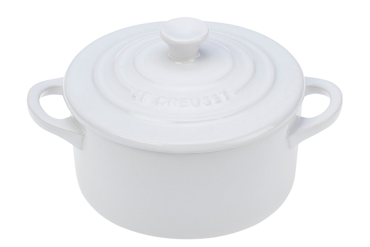 Le Creuset Stoneware Mini Round Cocotte - White