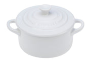 Le Creuset Stoneware Mini Round Cocotte - White
