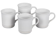 Le Creuset Stoneware Classic Set of (4) Coffee Mugs - White