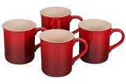 Le Creuset Stoneware Classic Set of (4) Coffee Mugs - Cerise