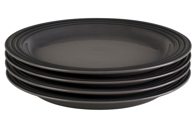 Le Creuset Stoneware Set of (4) 10.5 inch Dinner Plates - Oyster