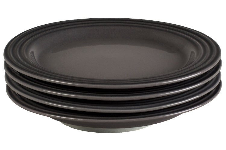 Le Creuset Stoneware Set of (4) 8.5 inch Salad Plates - Oyster