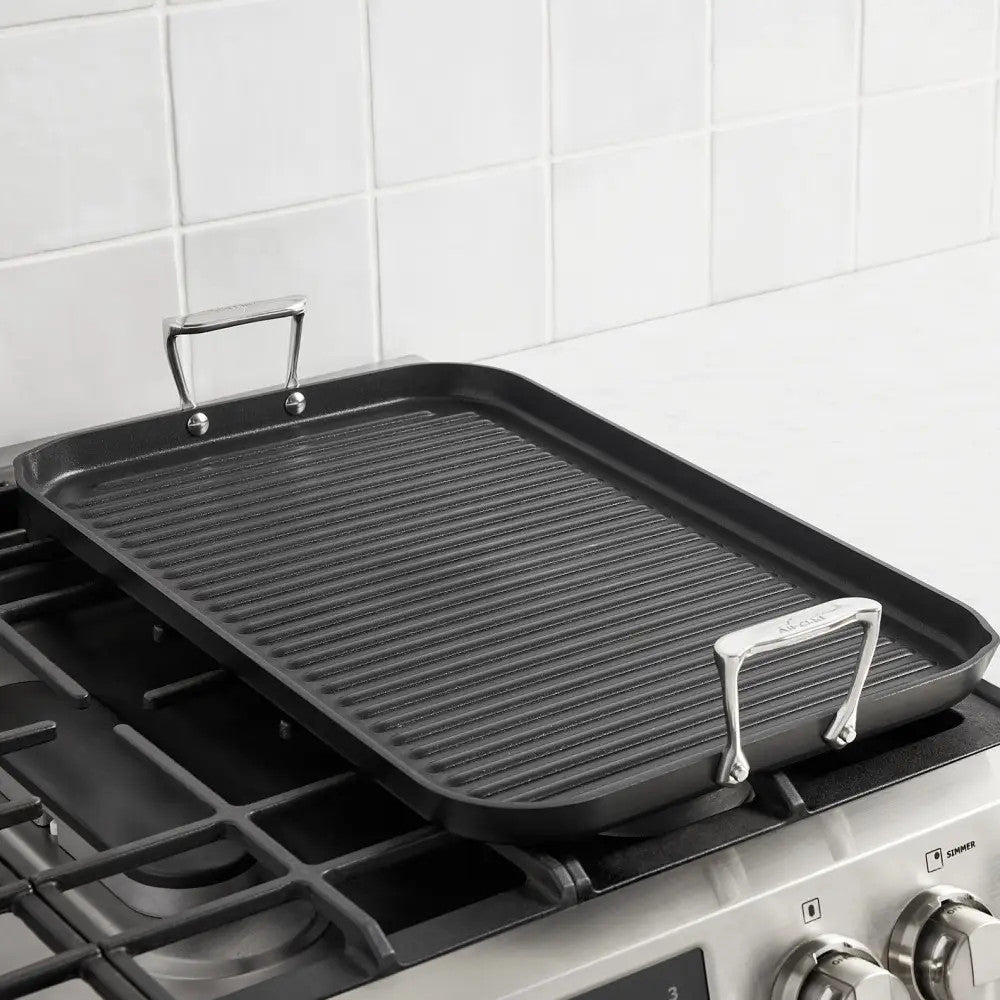 All-Clad HA1 Expert 13 x 20 inch Nonstick Double Burner Grill Pan