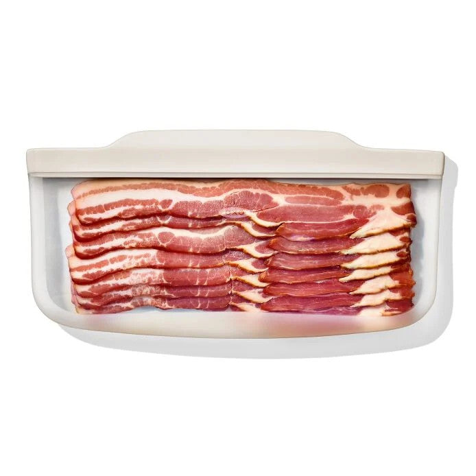 OXO Silicone Reusable Flat Slim Bacon Bag (30 ounce) - Oat
