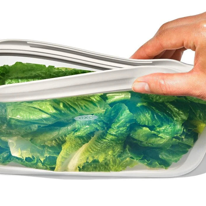 OXO Silicone Reusable Flat Bag - Half Gallon (64 oz) - Oat