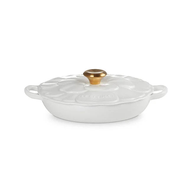 Le Creuset Signature Petal 2.25 Qt. Braiser - White