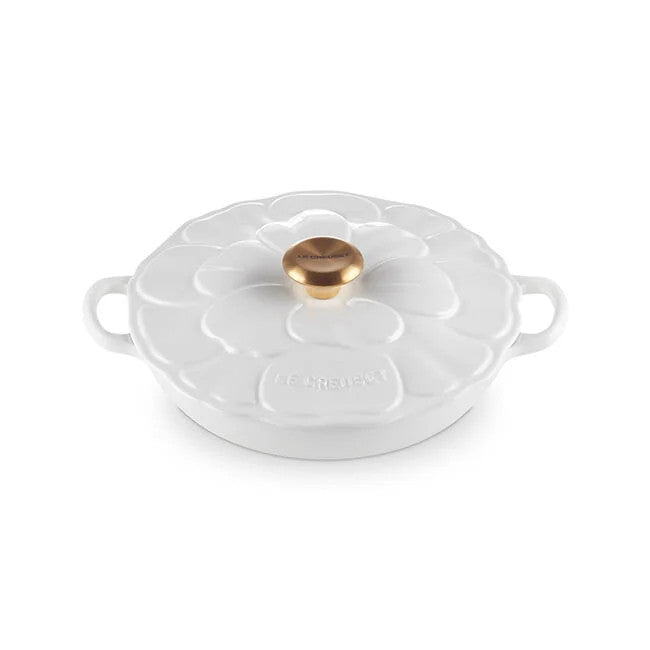 Le Creuset Signature Petal 2.25 Qt. Braiser - White