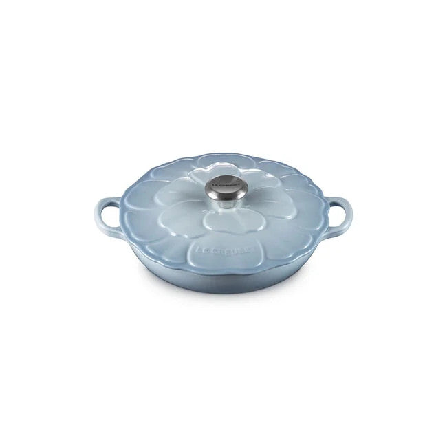 Le Creuset Signature Petal 2.25 Qt. Braiser - Coastal Blue