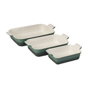Le Creuset Heritage 3 Piece Rectangular Baking Dish Set - Artichaut