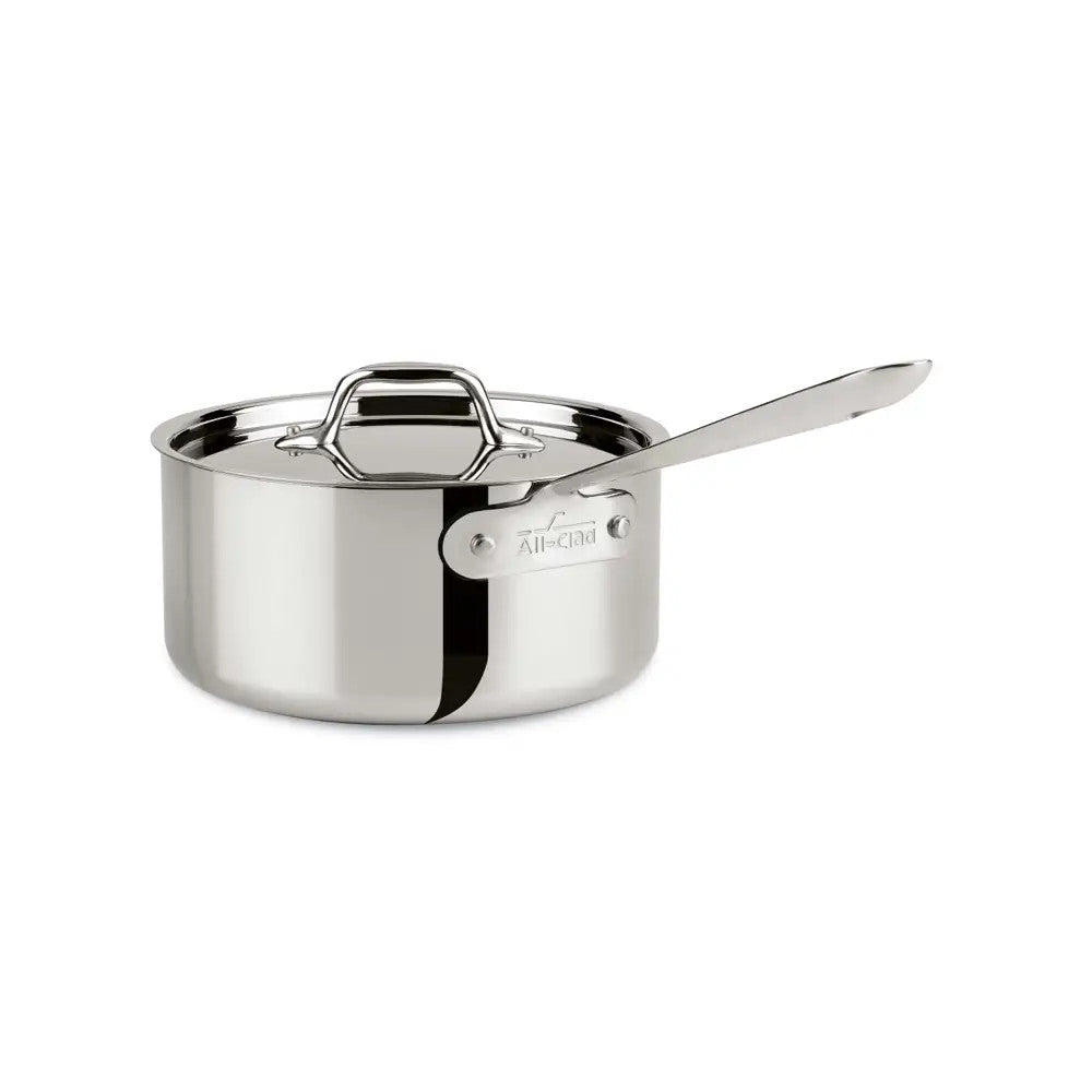 All-Clad D3 Stainless Saucepans with Pour Lips