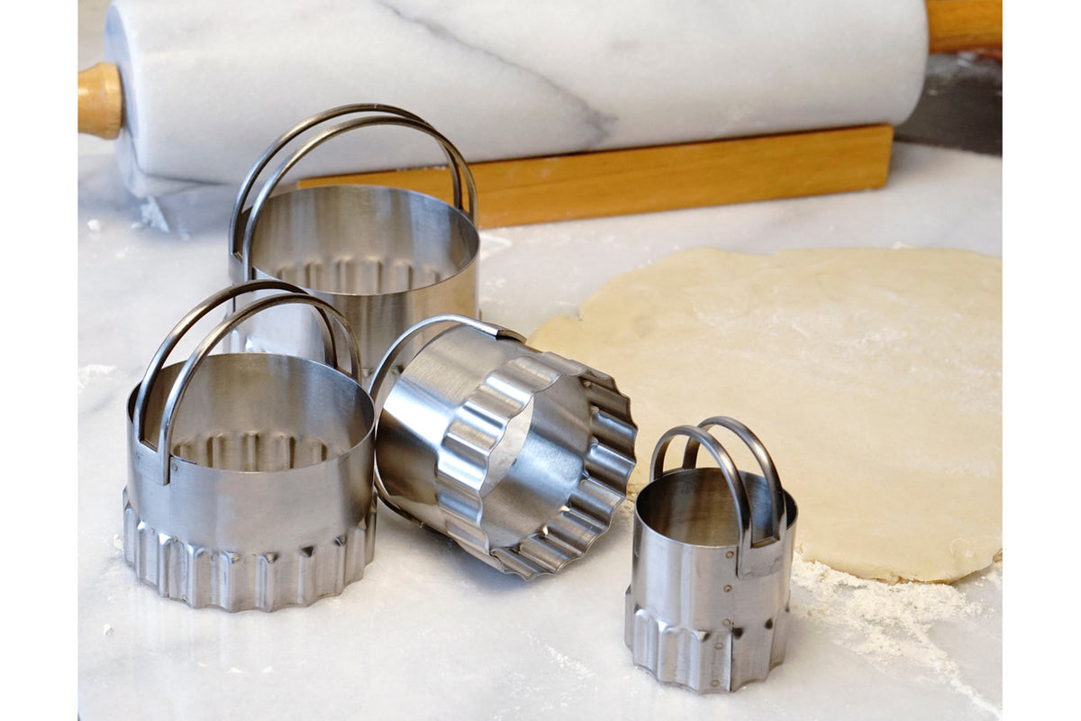 RSVP Endurance Round Rippled Biscuit Cutters - Set of 4