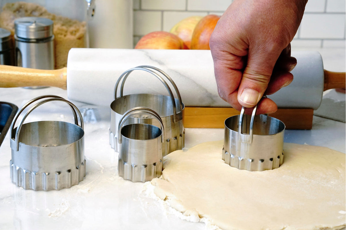 RSVP Endurance Round Rippled Biscuit Cutters - Set of 4