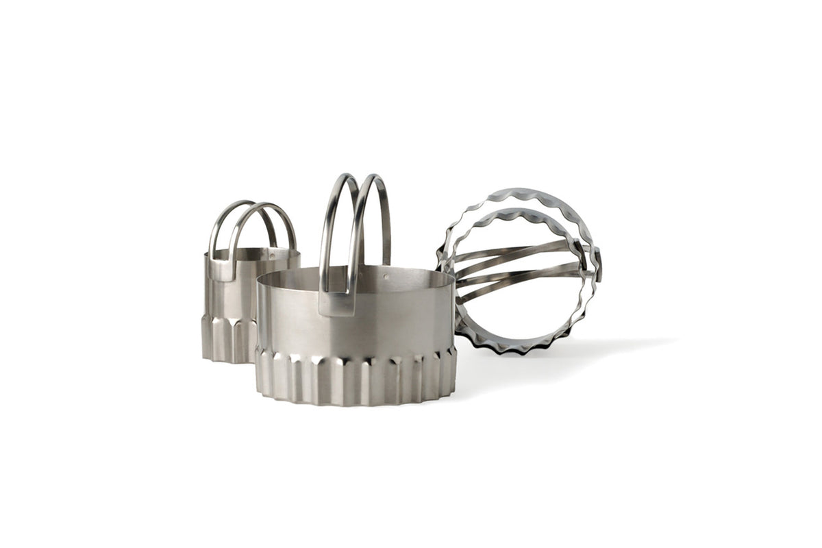 RSVP Endurance Round Rippled Biscuit Cutters - Set of 4