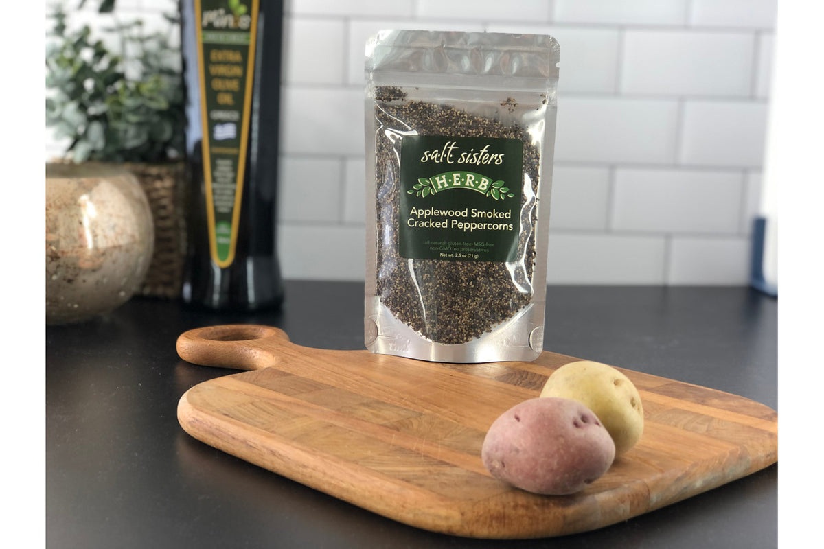 s.a.l.t. sisters Applewood Smoked Cracked Peppercorns - 2.5oz