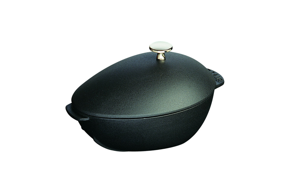 Staub Cast Iron 2 Quart Mussel Pot Matte Black