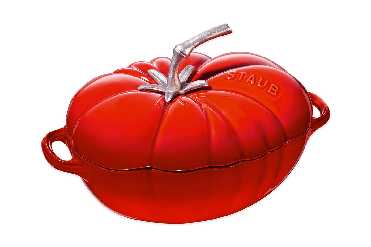 Staub Enameled Cast Iron 3 Quart Tomato Cocottes