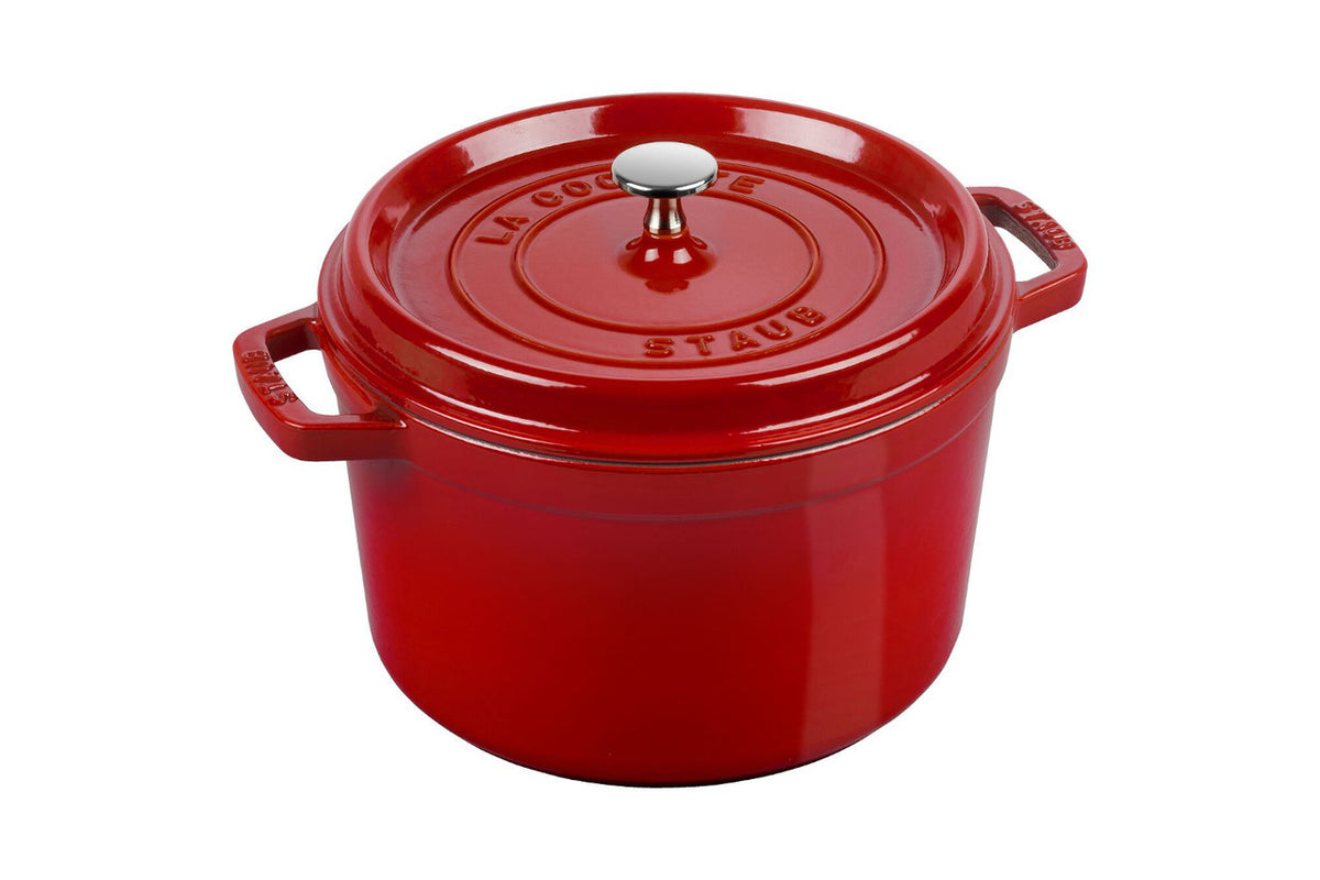 Staub Cast Iron 5 qt. Round Tall Cocotte - Cherry